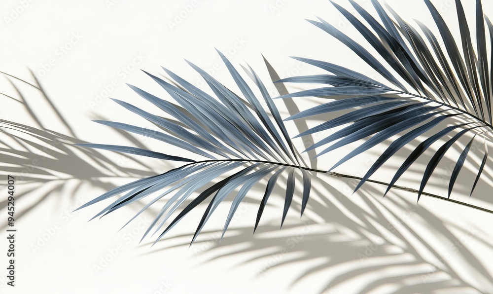 Obraz premium Abstract background for product presentation with blurred shadows from palm leaves on pink wall. Spring and summer.