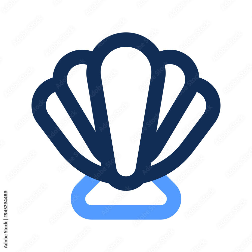 seashell outline color icon seashell outline color icon