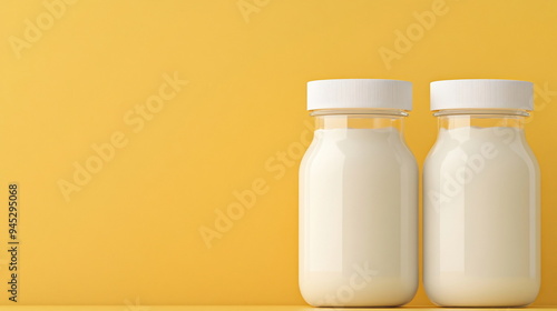 Milk Bottles Mockup.