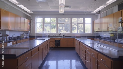 Modern Science Laboratory Interior
