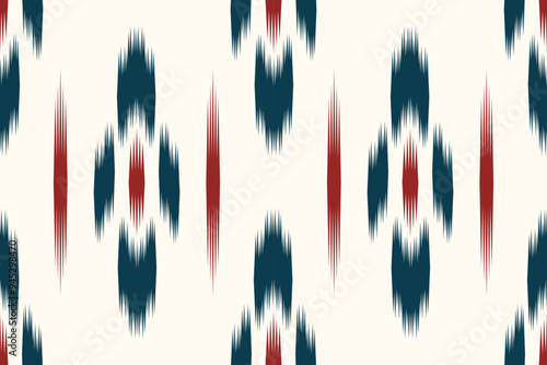 Ikat geometric folklore ornament. Tribal ethnic vector texture. Seamless striped pattern in Aztec style. Figure tribal embroidery. Indian, Scandinavian, Gypsy, Mexican, folk pattern.