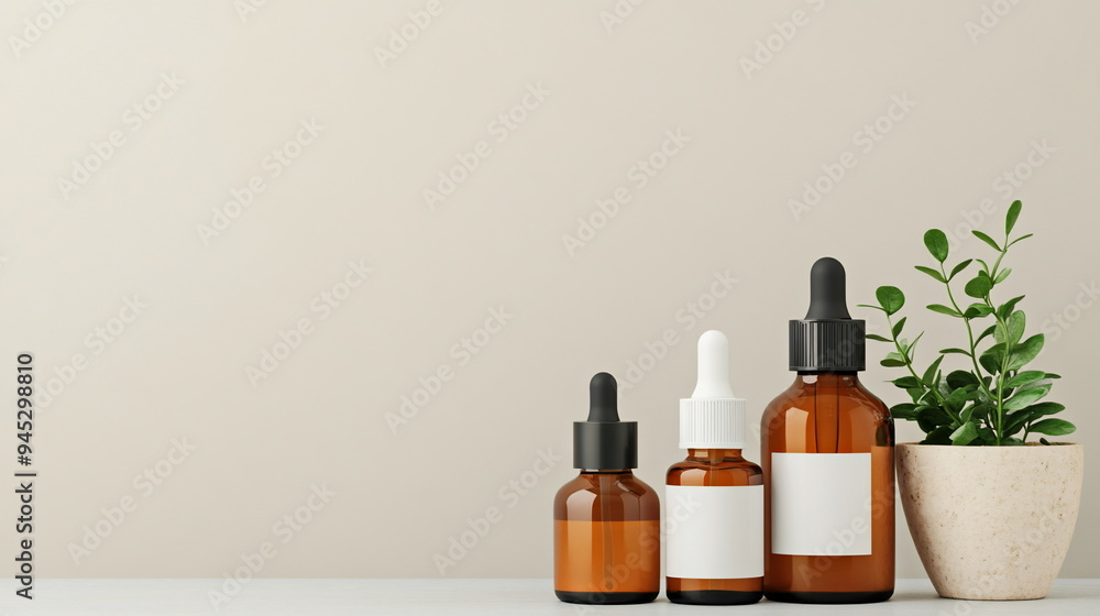 Essential Oil Bottles Mockup. Essential Oil Bottles Mockup.
