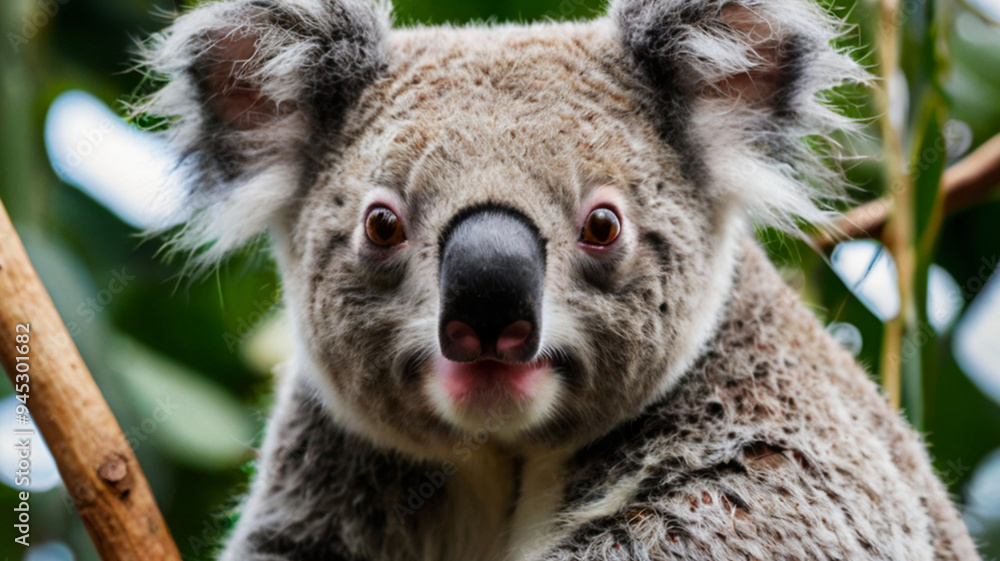 Fototapeta premium Close-Up of a Koala in Natural Habitat