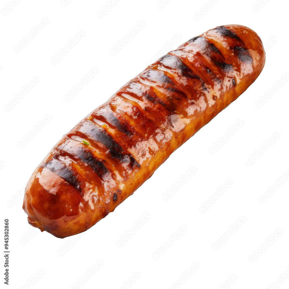 Grilled Sausage Isolated on a Transparent Background Grilled Sausage Isolated on a Transparent Background