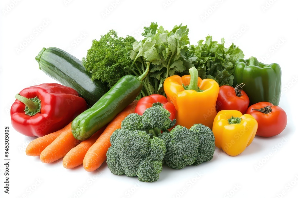 A variety of fresh vegetables arranged for healthy eating and cooking. A variety of fresh vegetables arranged for healthy eating and cooking.