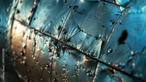 Detailed view of aircraft accelerator with hairline cracks, emphasizing critical inspection needs. photo