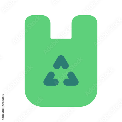 recycled plastic Bag flat icon