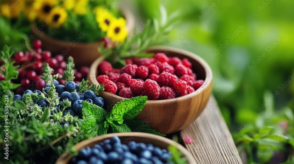 Rustic Outdoor Setting with Berries and Wild Fruits, Perfect for Immune Boosting Dietary Recommendations Rustic Outdoor Setting with Berries and Wild Fruits, Perfect for Immune Boosting Dietary Recommendations