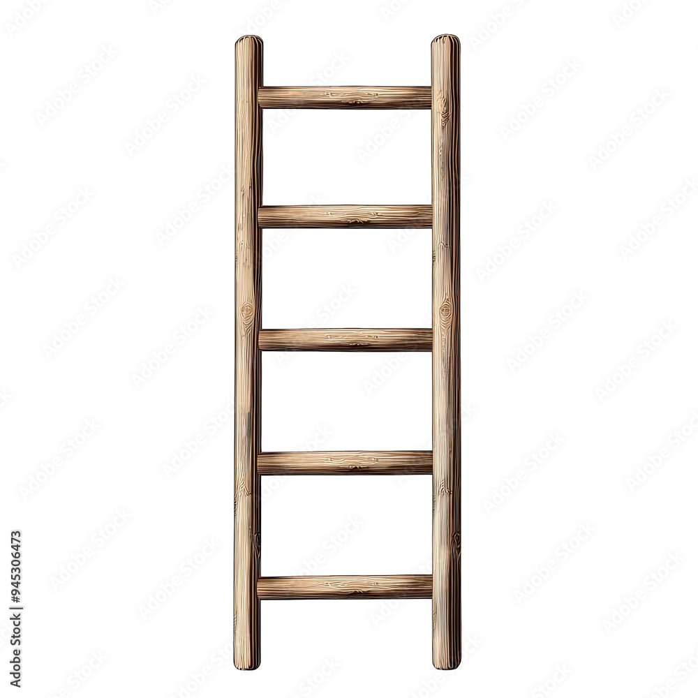 Ladder with paper cut rungs Ladder with paper cut rungs