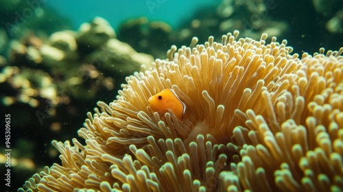 Anemone Fish Hiding in Coral