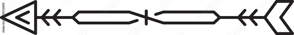 Decorative Tribal Arrow Line Art Decorative Tribal Arrow Line Art