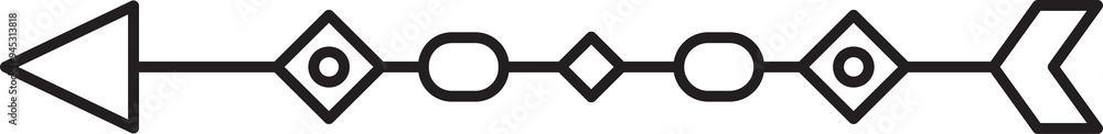Decorative Tribal Arrow Line Art Decorative Tribal Arrow Line Art