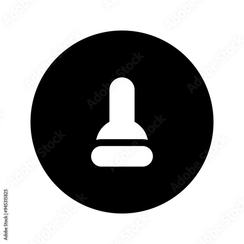 plunger glyph circular icon