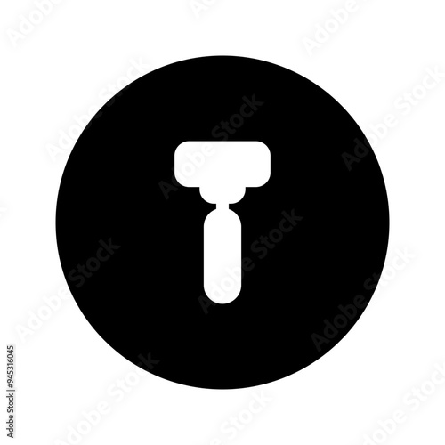 shaver glyph circular icon