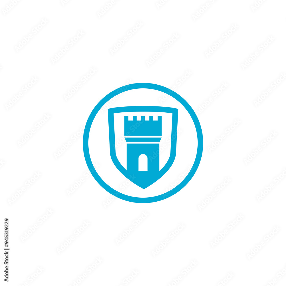 Castle Tower, Fortress Building icon isolated on transparent background Castle Tower, Fortress Building icon isolated on transparent background