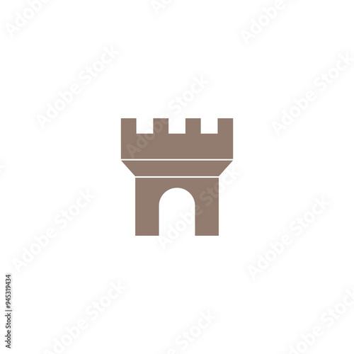 Castle Tower, Fortress Building  icon isolated on transparent background