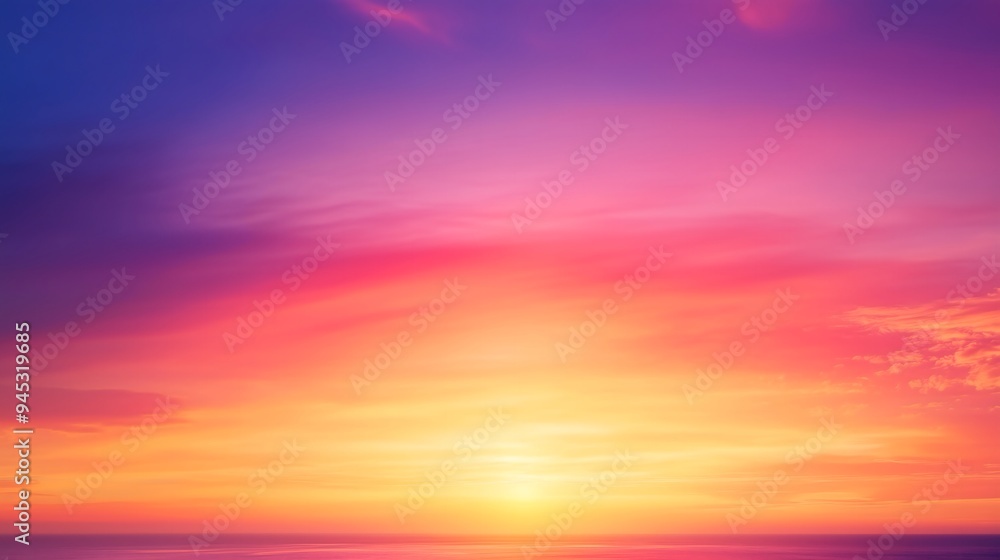 Obraz premium backdrop with a stunning sunset gradient, combining warm orange, pink, and purple colors