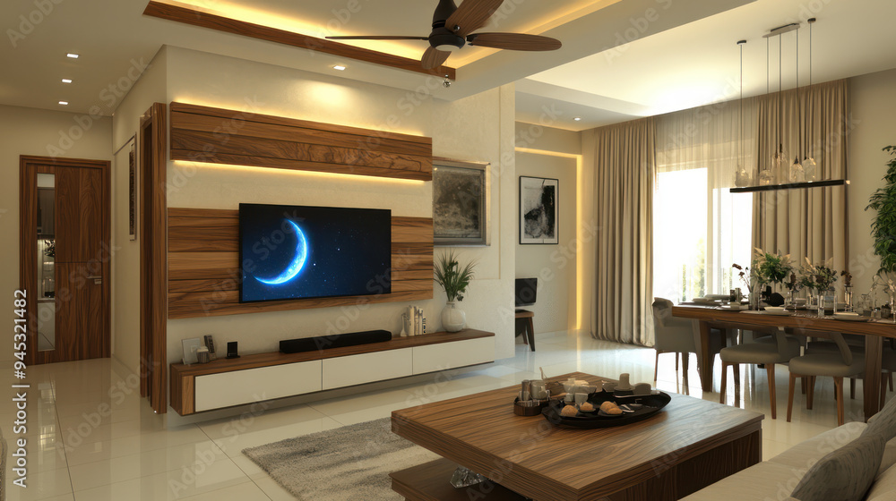 Modern interior design of the living room Modern interior design of the living room