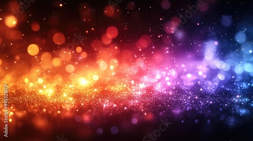 Vibrant sparkling background with colorful bursts