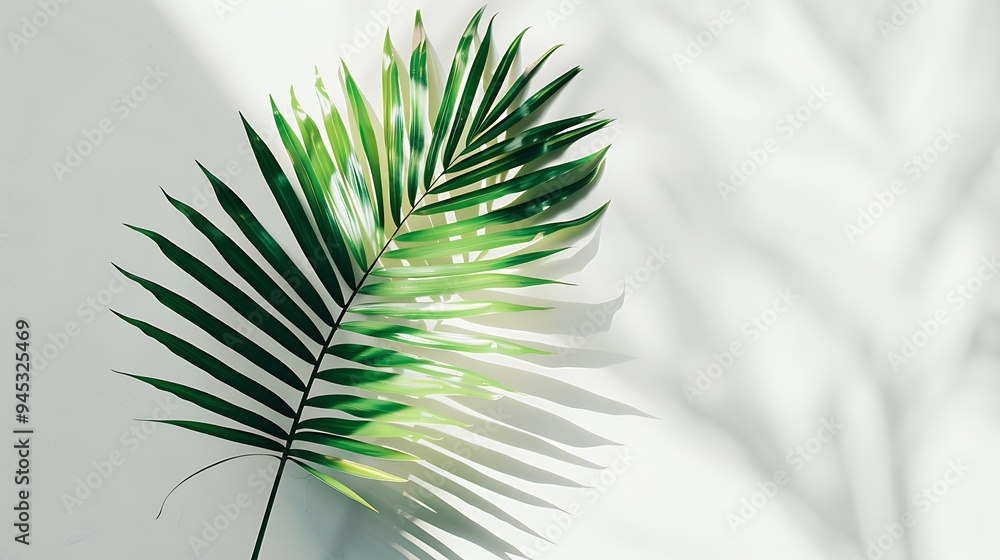 Palm Leaf Shadow on White Wall Palm Leaf Shadow on White Wall