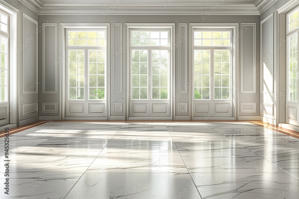 Obraz premium Classic empty room interior 3d render