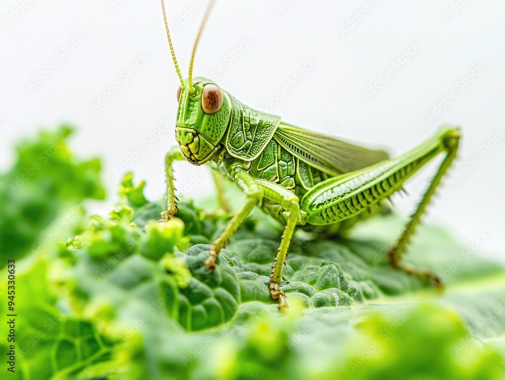 grasshopper on a leaf grasshopper on a leaf