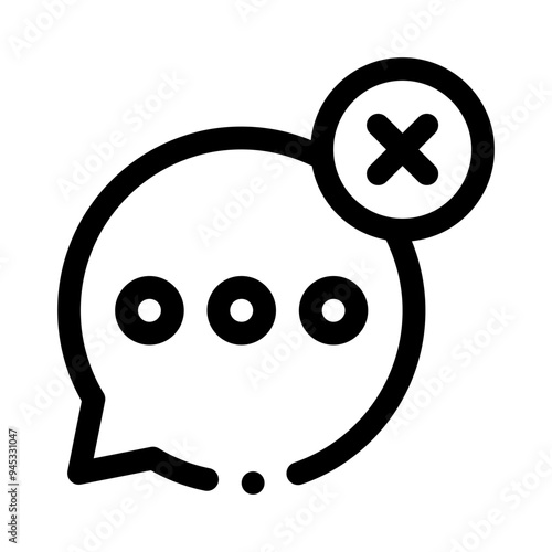 speech bubble line icon