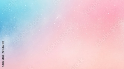 Soft pastel gradient background blending blue and pink hues with a dreamy texture and subtle sparkle