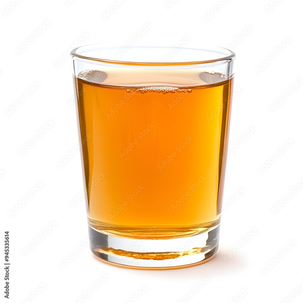Closeup of a glass filled with fresh vibrant apple juice placed centrally on a simple clean white background This minimalist lifestyle inspired product shot showcases the pure Closeup of a glass filled with fresh vibrant apple juice placed centrally on a simple clean white background This minimalist lifestyle inspired product shot showcases the pure