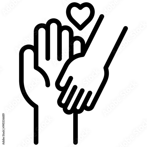 humanitarian icon illustration design with outline