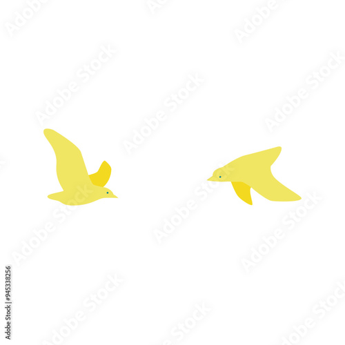 黄色い鳥のイラスト