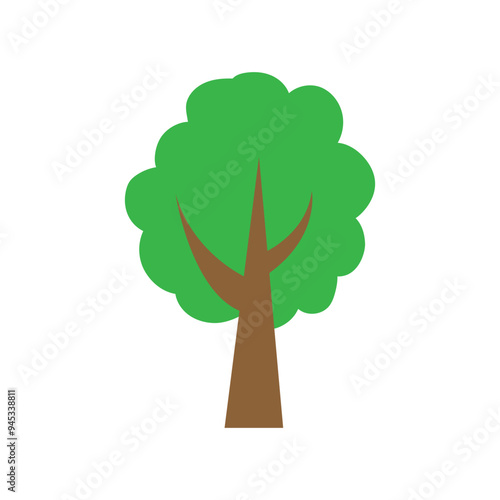 Tree icon vector. Plant illustration sign. Garden symbol or logo.