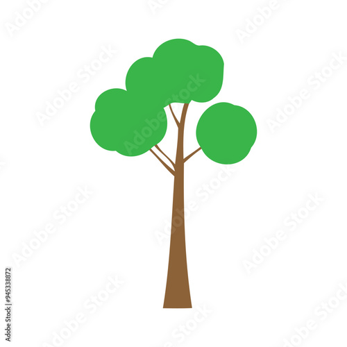 Tree icon vector. Plant illustration sign. Garden symbol or logo.