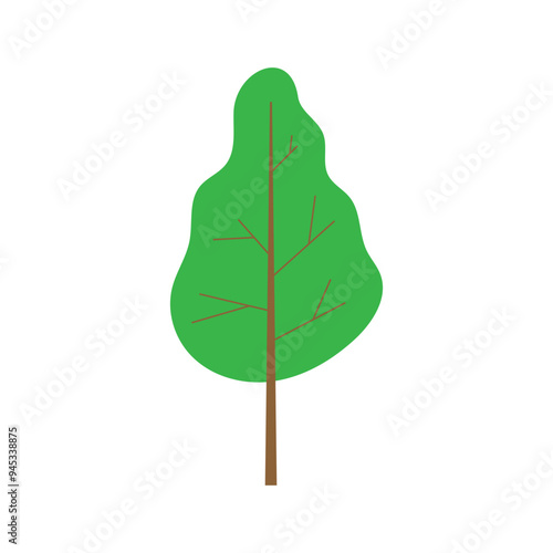 Tree icon vector. Plant illustration sign. Garden symbol or logo.