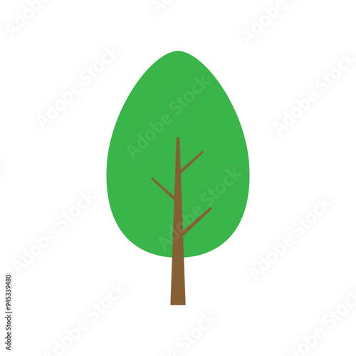 Tree icon vector. Plant illustration sign. Garden symbol or logo.