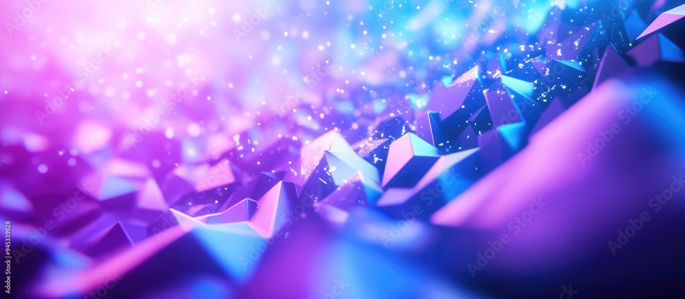 3D rendering of a purple and blue abstract geometric background Suitable for advertising technology showcasing banners cosmetics fashion business sports and gaming Sci Fi illustration for product d 3D rendering of a purple and blue abstract geometric background Suitable for advertising technology showcasing banners cosmetics fashion business sports and gaming Sci Fi illustration for product d