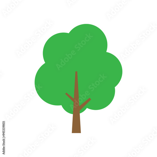 Tree icon vector. Plant illustration sign. Garden symbol or logo.