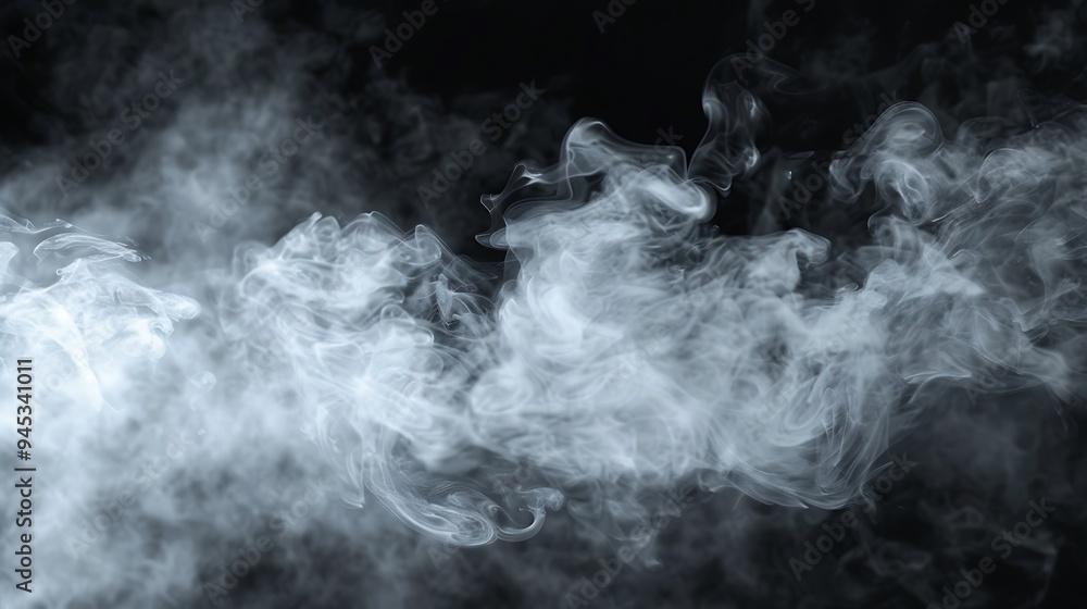 Abstract Smoke Image with Gray Colors and Dark Background Abstract Smoke Image with Gray Colors and Dark Background