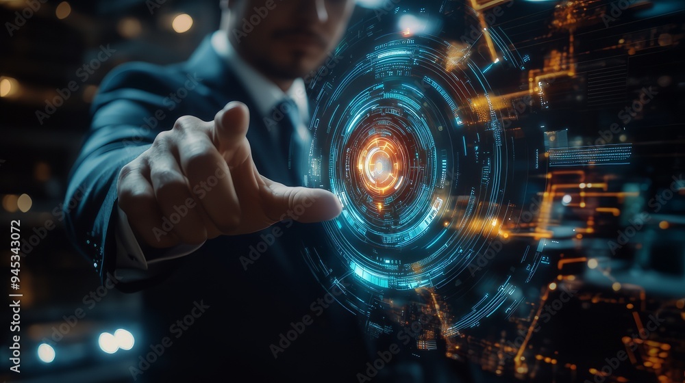 Businessman using ai technology for data analytics, Artificial Intelligence generate. Futuristic technology, robot in online system. Business in future to invest and develop corporate concept. Businessman using ai technology for data analytics, Artificial Intelligence generate. Futuristic technology, robot in online system. Business in future to invest and develop corporate concept.