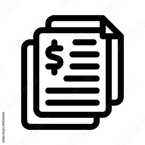 bank statement line icon