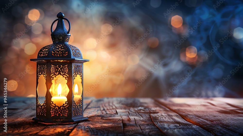 Ornamental Lantern with Candle Light Ornamental Lantern with Candle Light