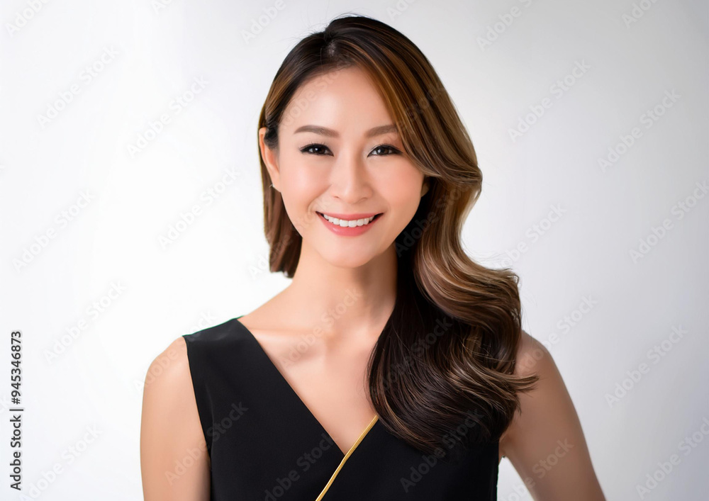 Obraz premium 人物 女性 人 女 写真 白背景 ポートレート