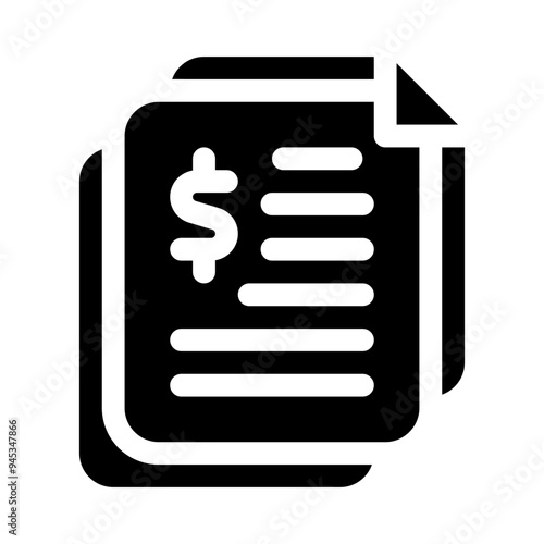 bank statement glyph icon
