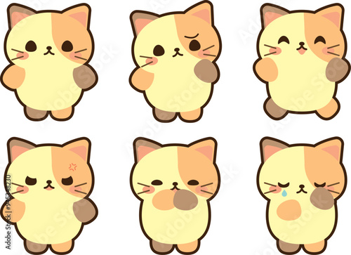 三毛猫　フチ有り