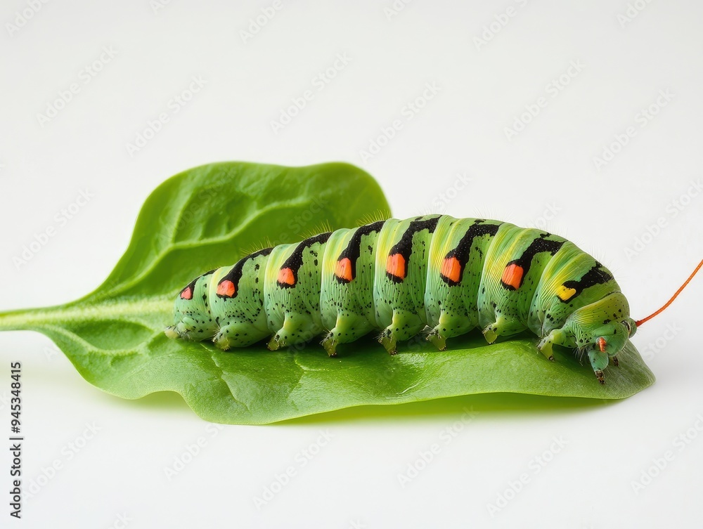 caterpillar on a leaf caterpillar on a leaf
