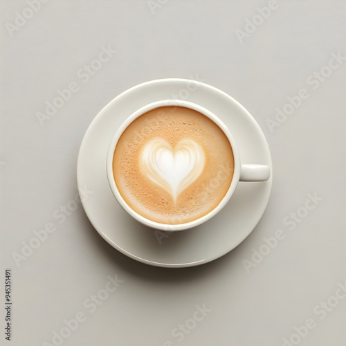 Perfectly Crafted Cappuccino Centered On Light Background