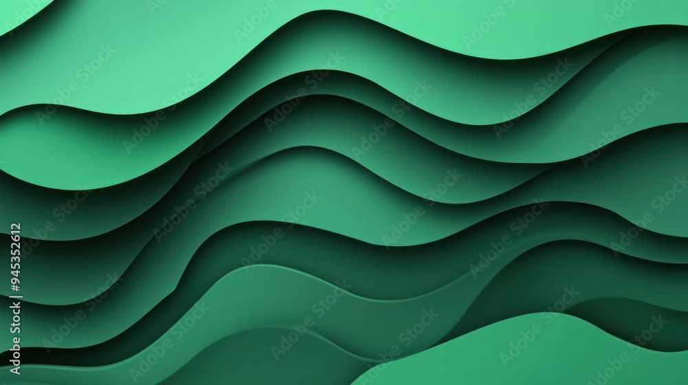Abstract Green Waves Abstract Green Waves