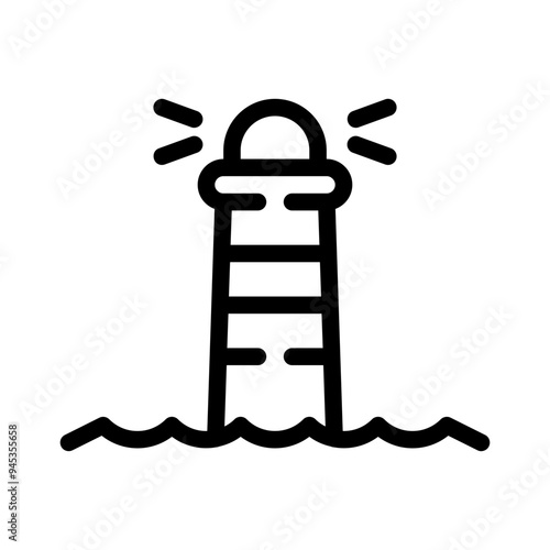 lighthouse line icon