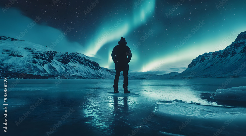 A Man Standing on the Ice of an Icy Lake with His Camera
A Man Standing on the Ice of an Icy Lake with His Camera