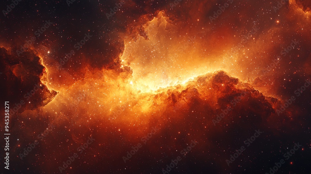 Nebulae Within a Galaxy : Close-up of a nebulae forming within a distant galaxy Nebulae Within a Galaxy : Close-up of a nebulae forming within a distant galaxy